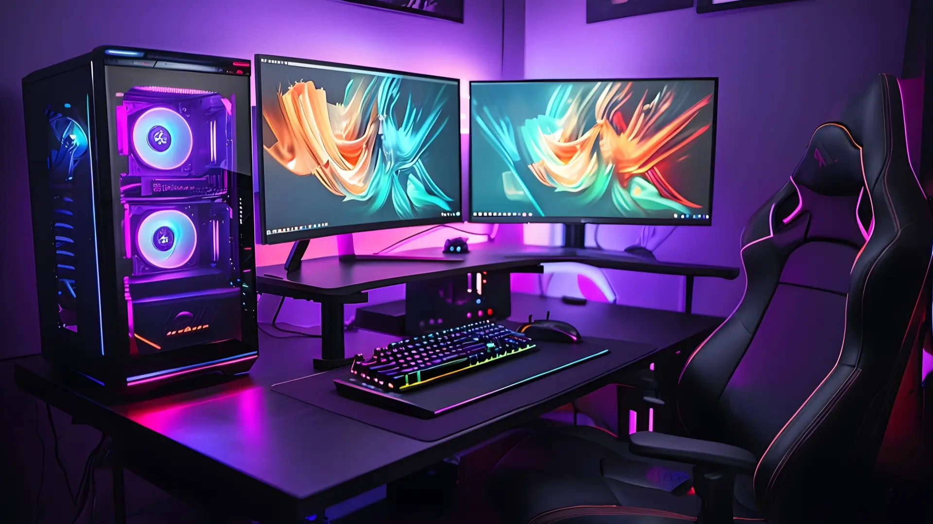 Premium Gaming PC Illustration