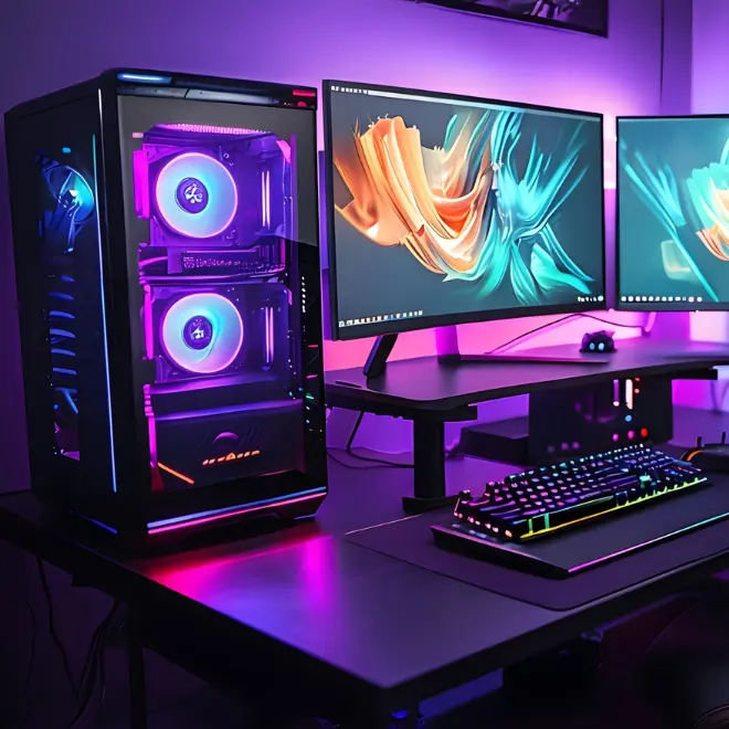 Premium Gaming PC Illustration