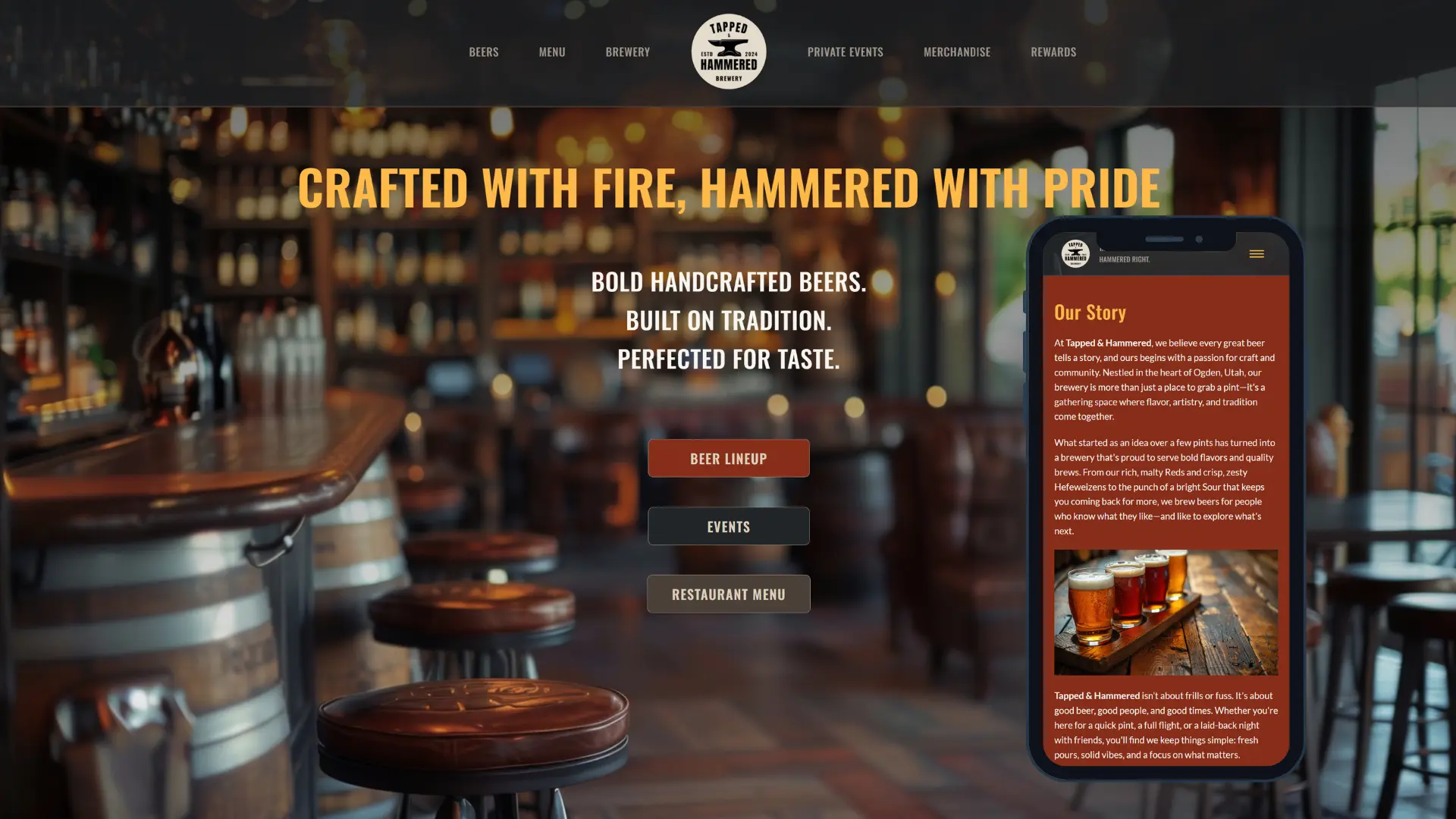 Tapped & Hammered Brewery Site