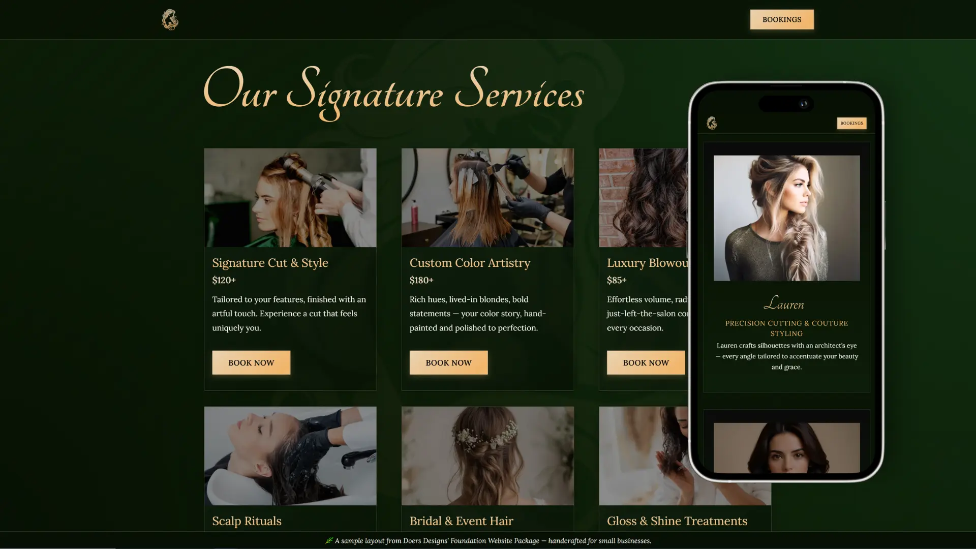Verdeux: Luxury Salon Website